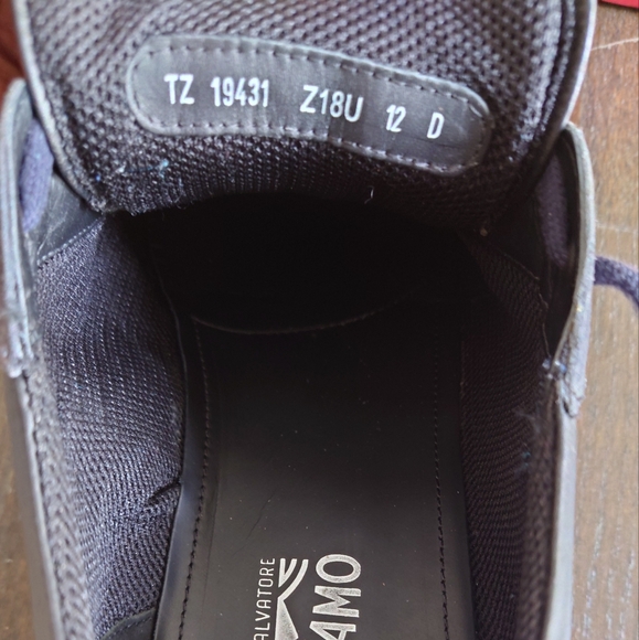 Preowned Salvatore Ferragamo blue suede sneakers US 12 - Excellent Condition - Picture 3 of 6